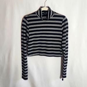 Mock neck long-sleeve shirt